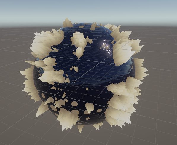 Earlier version of planet with fractal noise