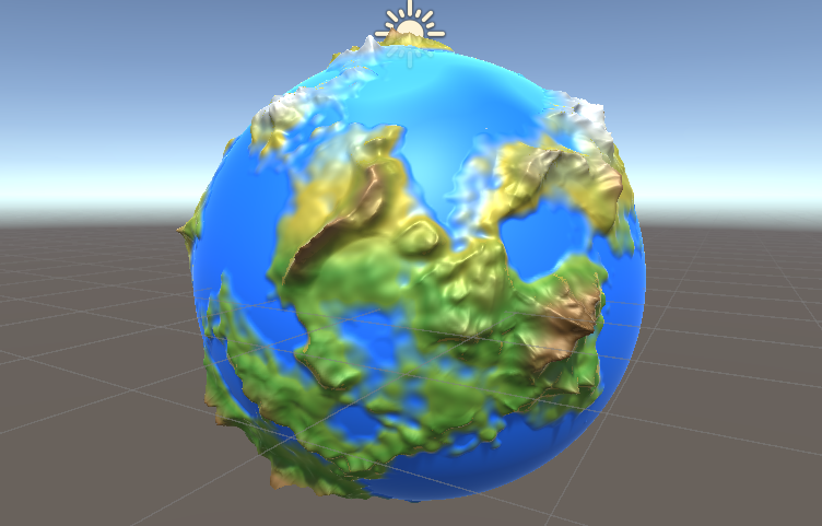  Early version of earth colored in
