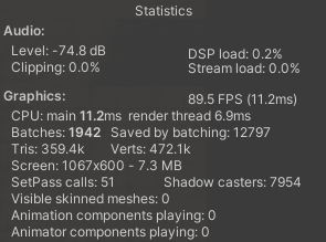 Runtime stats post-optimalisation