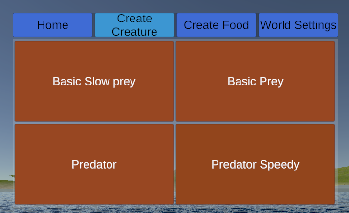screenshot of the buttons