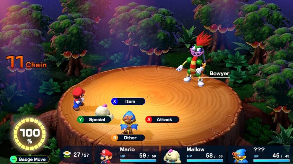 Actions in Super Mario RPG 2023